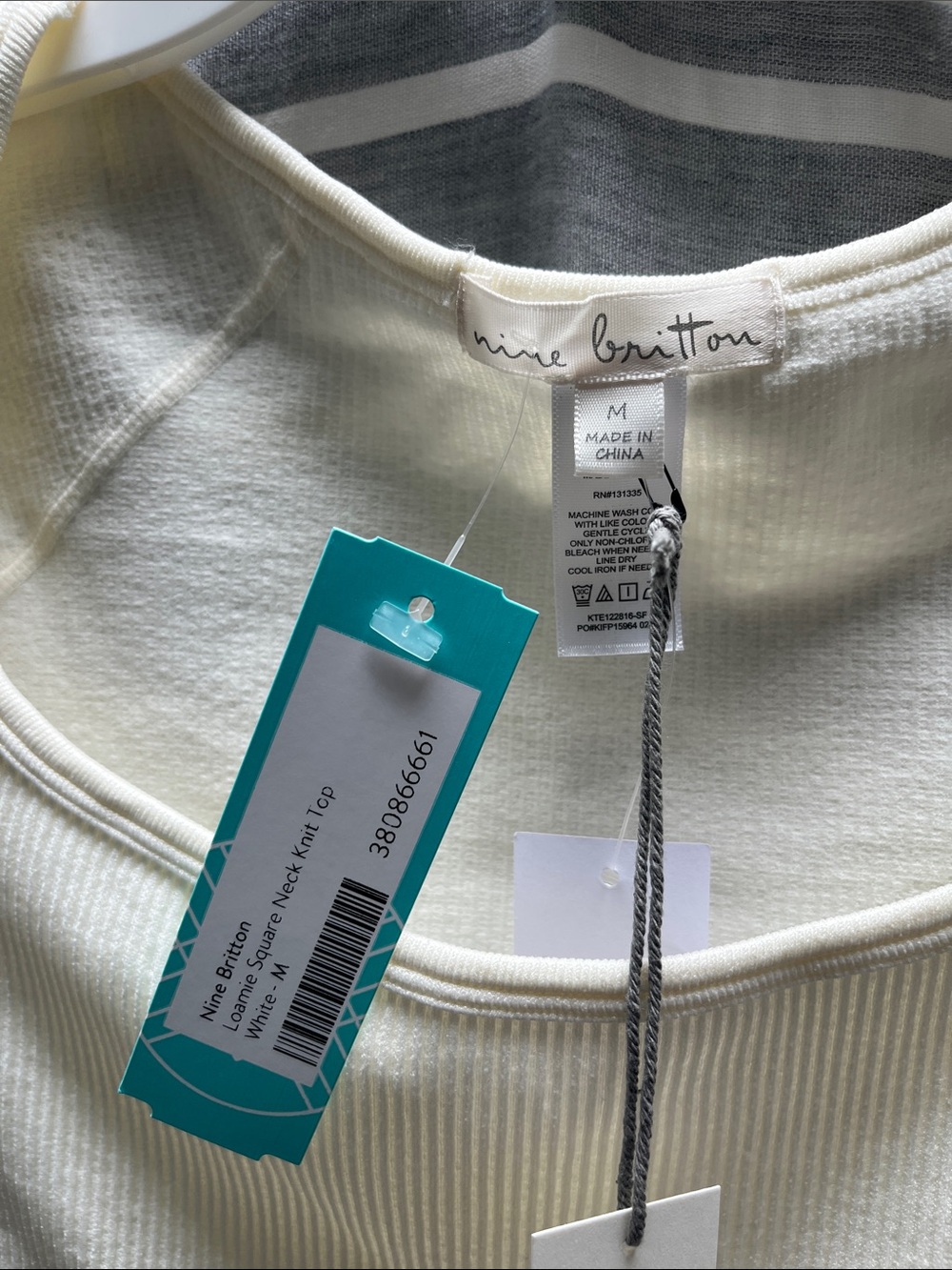 Nine Britton- Loamie Square Neck Knit Top - Picture 2 of 3